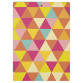 Mehrfarbige Polygon-Dreiecke in geometrischer Form Klemmbrett (Rückseite)