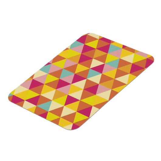 Mehrfarbige Polygon-Dreiecke in geometrischer Form Magnet (Linke Seite)