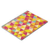 Mehrfarbige Polygon-Dreiecke in geometrischer Form Notizblock (Linke Seite)