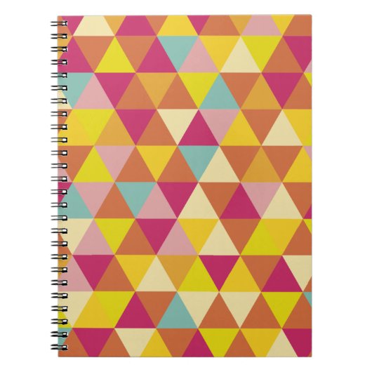 Mehrfarbige Polygon-Dreiecke in geometrischer Form Notizblock (Vorderseite)
