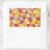 Mehrfarbige Polygon-Dreiecke in geometrischer Form Rechteckiger Aufkleber (Tasche)