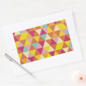 Mehrfarbige Polygon-Dreiecke in geometrischer Form Rechteckiger Aufkleber (Umschlag)