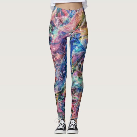 Mehrfarbige Print-Leggings Leggings (Vorderseite)