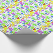 Mehrfarbige Prüfröhren Geschenkpapier (Ecke)