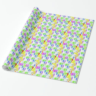 Mehrfarbige Prüfröhren Geschenkpapier