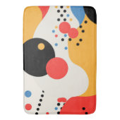 Mehrfarbige Punkte auf weißem Hintergrund Badematte (Vorderseite Vertikal)