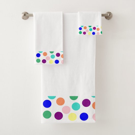 Mehrfarbige Punkte Badhandtuch Set (Insitu)