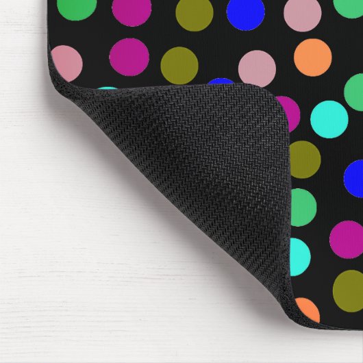 Mehrfarbige Punkte Mauspad (Ecke)