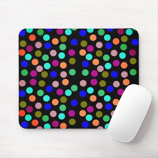 Mehrfarbige Punkte-Mauspad Mousepad (Mit Mouse)