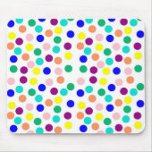 Mehrfarbige Punkte Mousepad (Vorne)