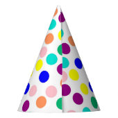 Mehrfarbige Punkte Partyhütchen (Rückseite)