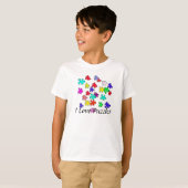 Mehrfarbige Puzzlespiele T-Shirt (Vorne ganz)