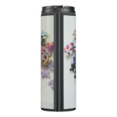 Mehrfarbige Puzzleteile auf einem Wärmespeicher Thermosbecher (Rückseite)