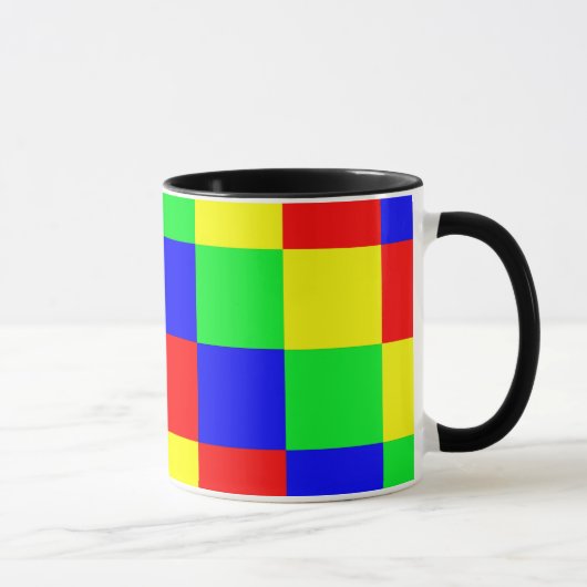 Mehrfarbige Quadrate 1 Tasse (Rechts)