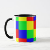 Mehrfarbige Quadrate 1 Tasse (Links)