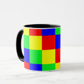 Mehrfarbige Quadrate 1 Tasse (Vorderseite Links)