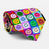 Mehrfarbige Quadrate Krawatte (Gerollt)