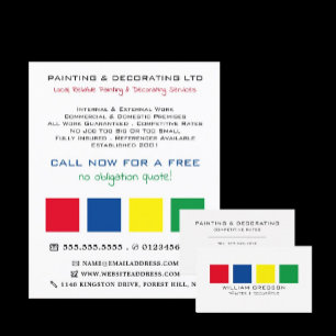 Mehrfarbige Quadrate, Maler und Dekorator Flyer