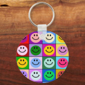 Mehrfarbige Quadrate Schlüsselanhänger (Vorderseite)