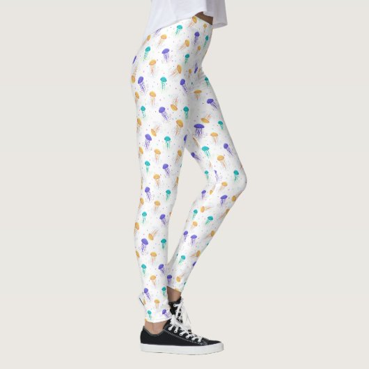 Mehrfarbige Quallenmuster Leggings (Rechts)