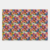 mehrfarbige Rainbow-Blume Geschenkpapier Set (Vorderseite 3)