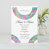 Mehrfarbige Rainbows Thunder_Cove Einladung (Stehend Vorderseite)