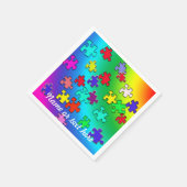 mehrfarbige Rätsel Serviette (Ecke)