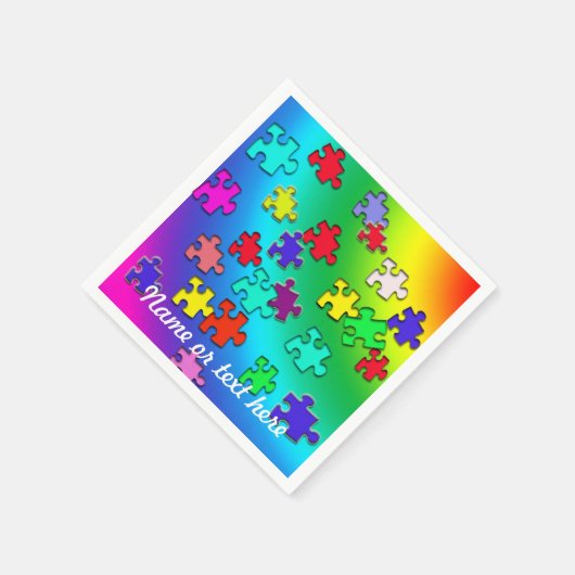 mehrfarbige Rätsel Serviette (Ecke)