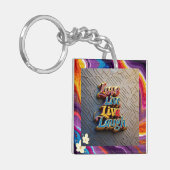 "Mehrfarbige Redewendungen der Inspiration" Schlüsselanhänger (Vorderseite links)