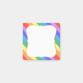 mehrfarbige Regenbogenfarben Post-it Klebezettel (Vorderseite)