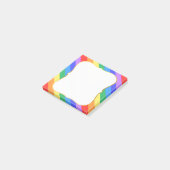 mehrfarbige Regenbogenfarben Post-it Klebezettel (angewinkelt)