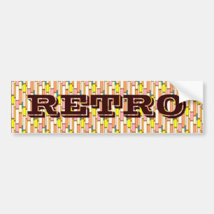 Mehrfarbige Retro-Kunst Autoaufkleber