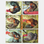 mehrfarbige Rooster Fleecedecke (Vorderseite)