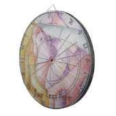 mehrfarbige rosa aufwerfendame der abstrakten dartscheibe (Vorderseite rechts)