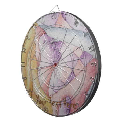 mehrfarbige rosa aufwerfendame der abstrakten dartscheibe (Vorderseite rechts)