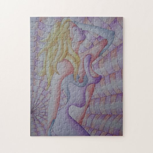 mehrfarbige rosa aufwerfendame der abstrakten puzzle (Vertikal)