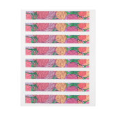 mehrfarbige Rose Blumenrap um Labels Rundum-Adressaufkleber (Bogen)