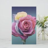 mehrfarbige Rose Briefpapier (Stehend Vorderseite)