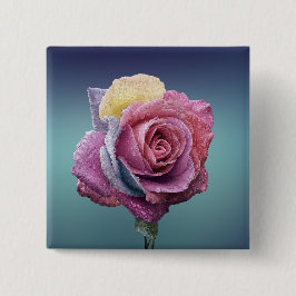 mehrfarbige Rose Button