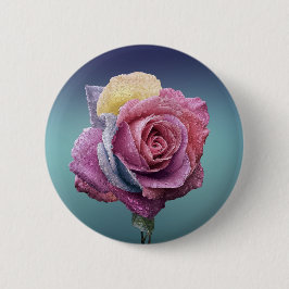mehrfarbige Rose Button