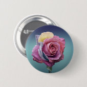 mehrfarbige Rose Button (Vorne & Hinten)