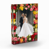 Mehrfarbige Rose Fotoblock (Links)