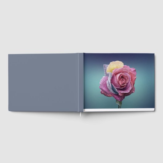 mehrfarbige Rose Gästebuch (Voll)