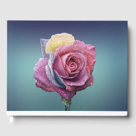 mehrfarbige Rose Gästebuch