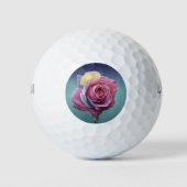 mehrfarbige Rose Golfball (Vorderseite)