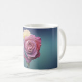 mehrfarbige Rose Kaffeetasse (VorderseiteRechts)