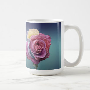 Mehrfarbige Rose Kaffeetasse