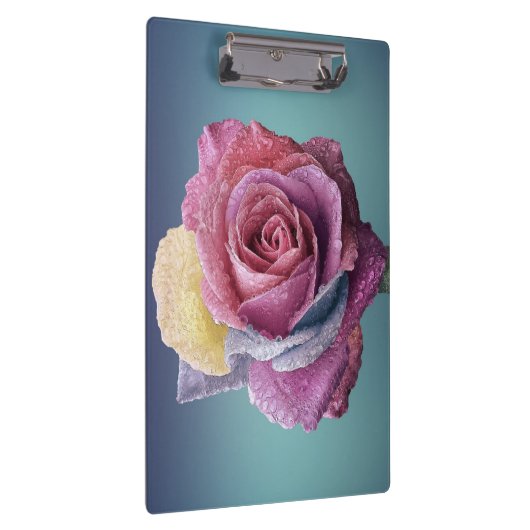 mehrfarbige Rose Klemmbrett (Rechts)