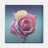 mehrfarbige Rose Magnet (Vorne)