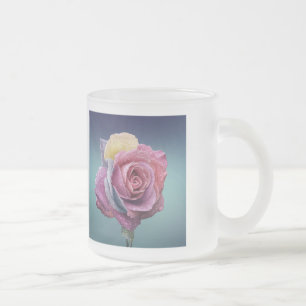 Mehrfarbige Rose Mattglastasse